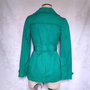 Green cotton lightweight trench coat (Candie's)